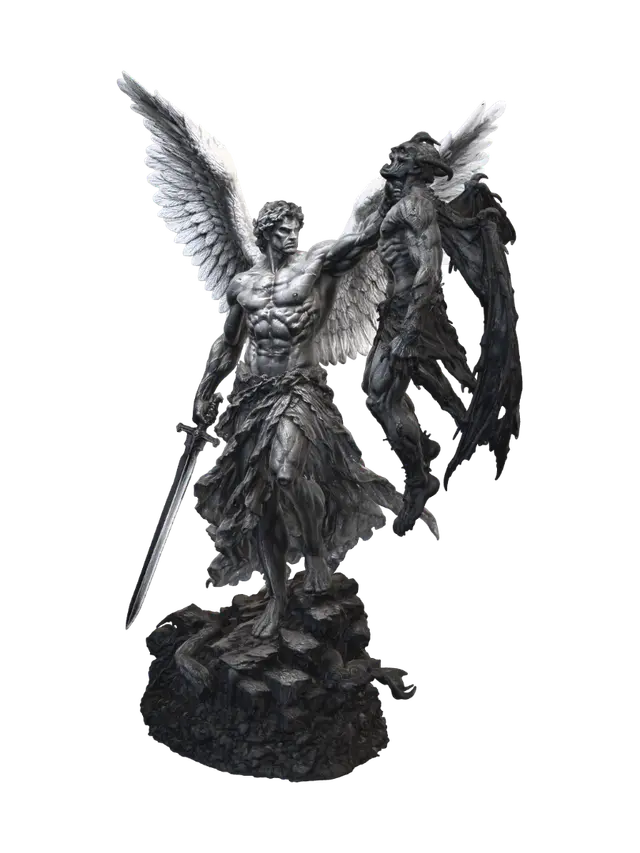 Angel of Reckoning - Judgment 3D model, vytvořený pomocí AI