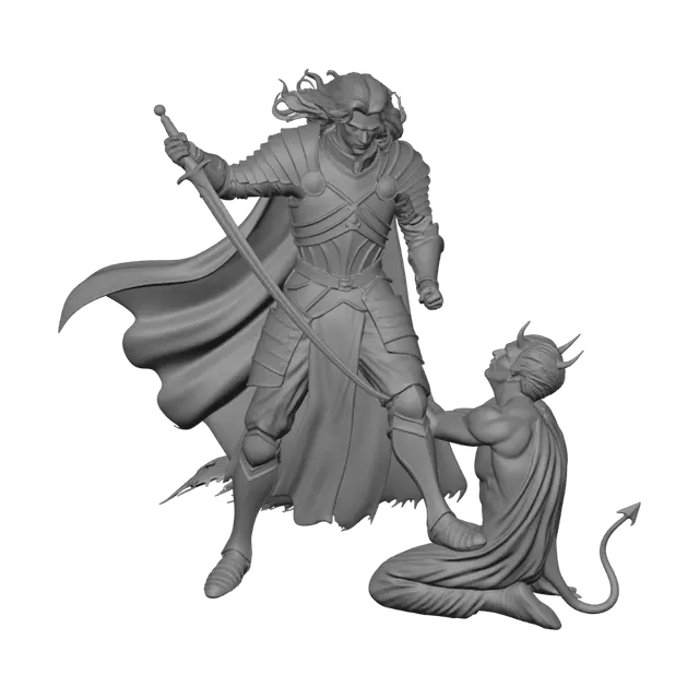 3D model for Desert Duel: Knight and Demon