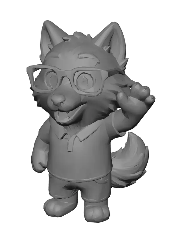 3D model for Blue-Eyed Husky Mascot