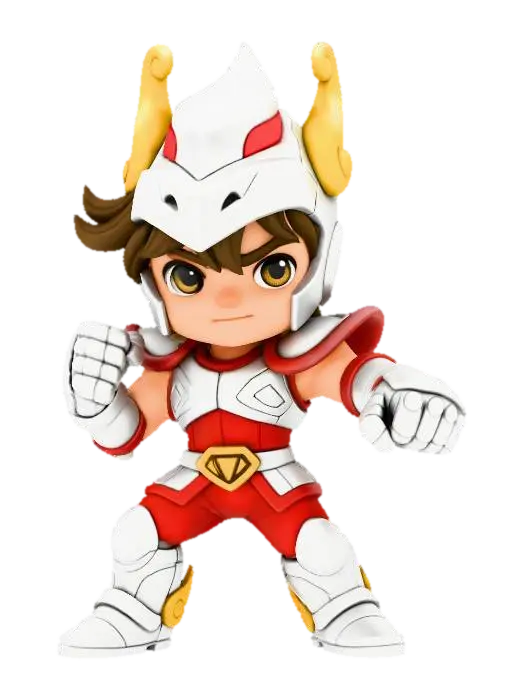 Pegasus Saint Seiya 3D model, vytvořený pomocí AI