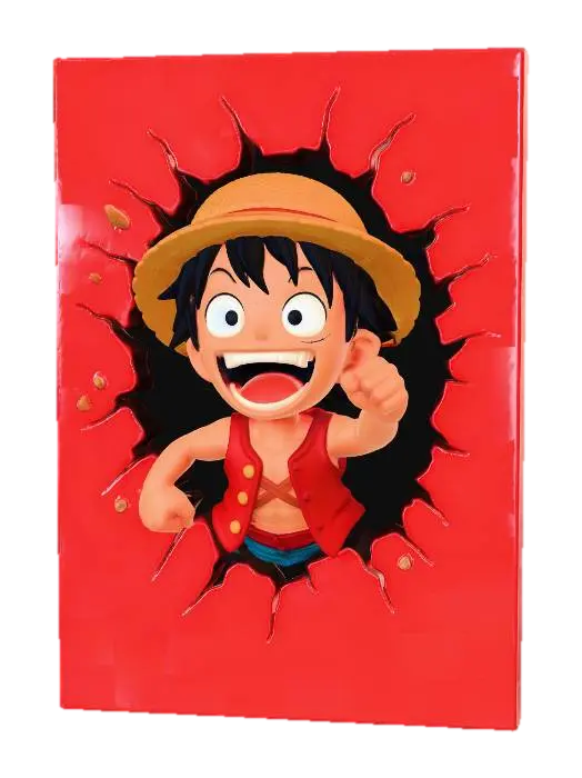 One Piece magnet - Luffy 3D model, vytvořený pomocí AI