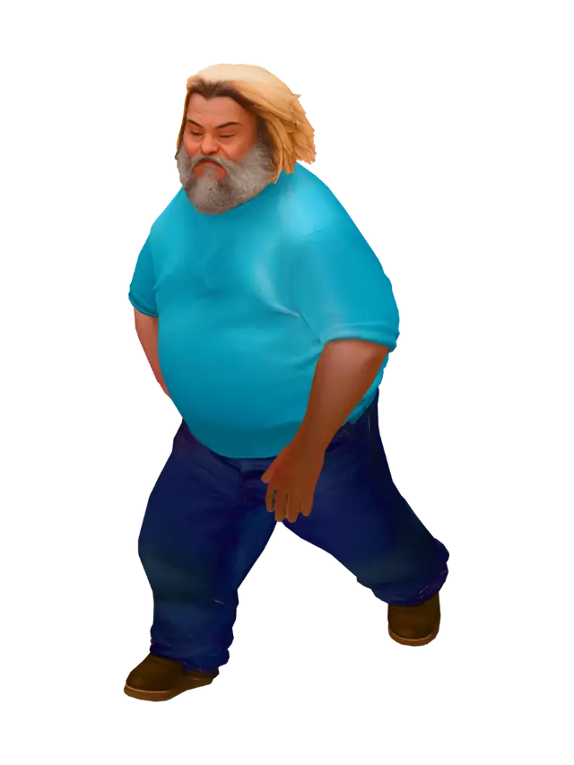 3D model for Bearded Man in Teal T-Shirt