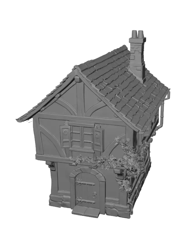 3D model for Vine-Clad Timber Cottage