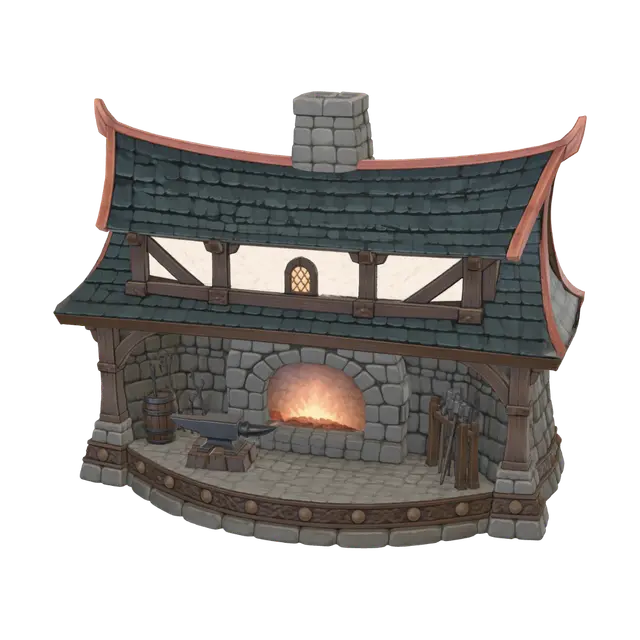 3D model for Cozy Blacksmith Forge