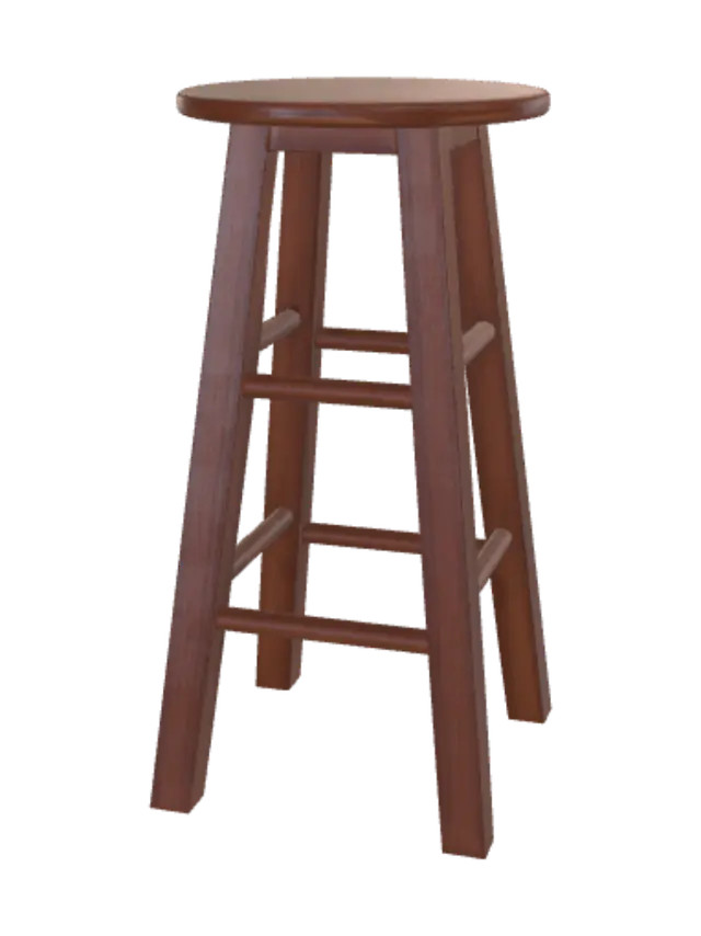 3D model for Round-Top Wooden Stool