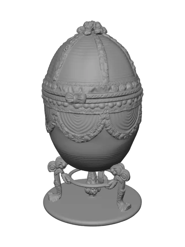3D model for Bejeweled Fabergé-inspired Egg on Ornate Stand