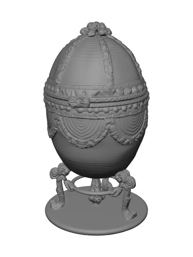 3D model for Bejeweled Fabergé-inspired Egg on Ornate Stand