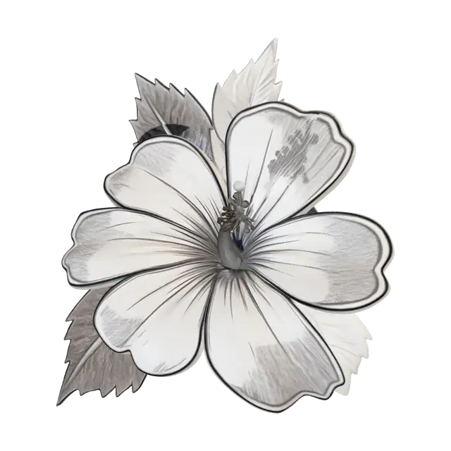3D model for Hibiscus Sketch