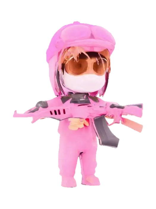 Modello 3D Pink Protector - Chen, generato dall’IA