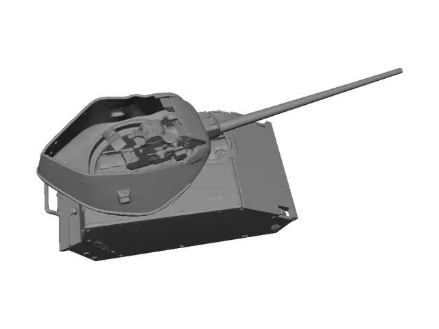 3D model for Long Barrel Tank Turret