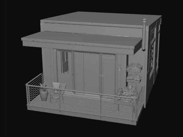 3D model for Modern Timber Tiny House with Deck