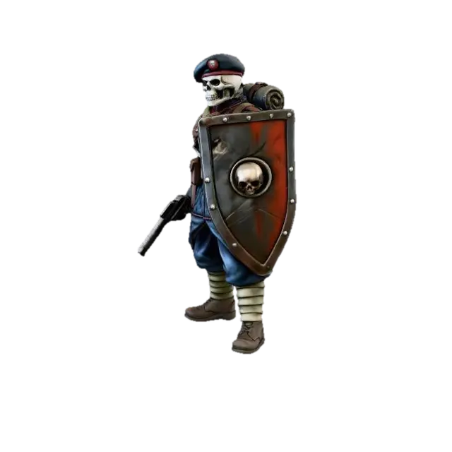 Skeleton Soldier Sentinel - Ww1 3D model, vytvořený pomocí AI