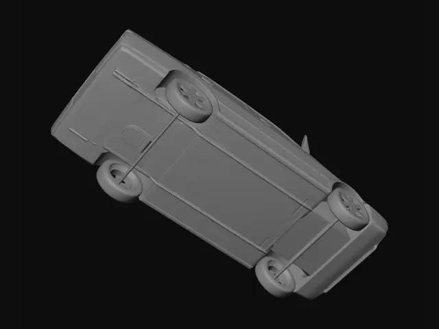 3D model for Teal Four-Door Cruiser