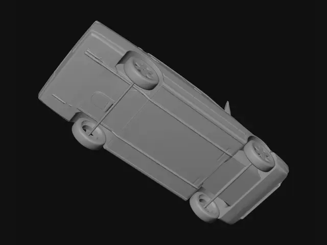 3D model for Teal Four-Door Cruiser