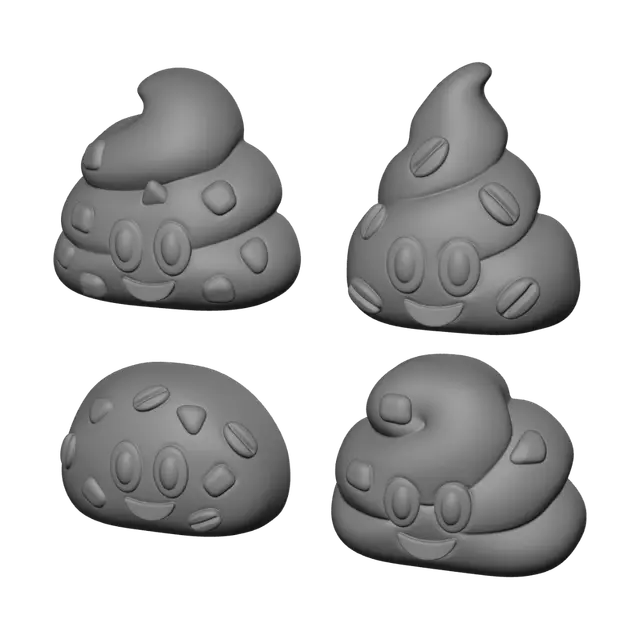 3D model for Four Poop Friends