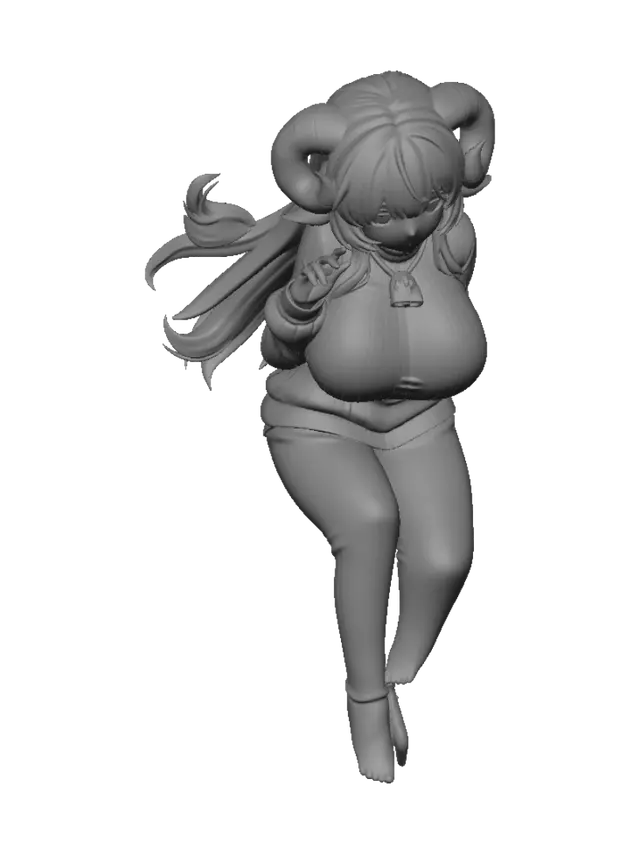 3D model for Ivory Ram in a Cozy Sweater