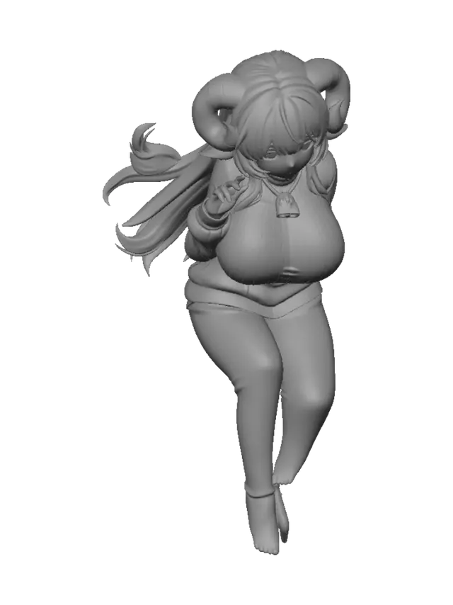 3D model for Ivory Ram in a Cozy Sweater