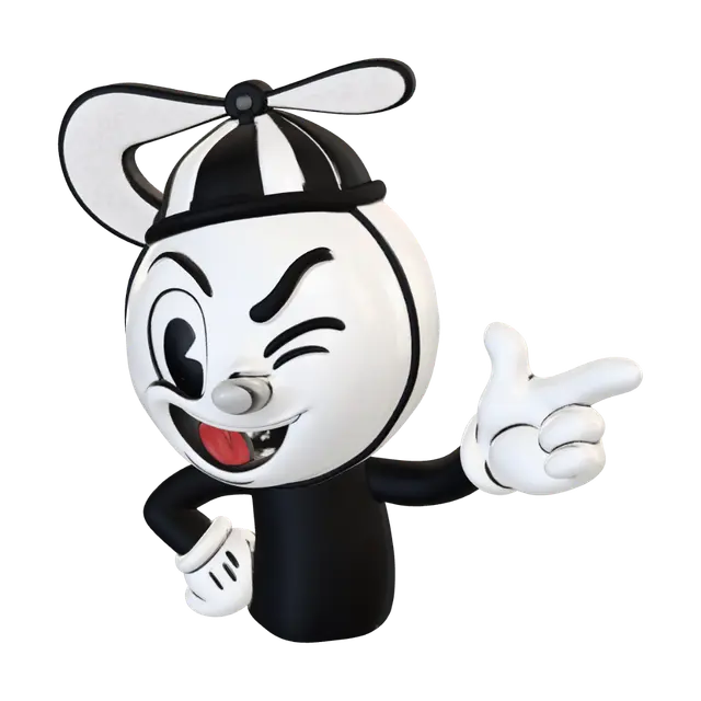 3D model for Winky the Toon