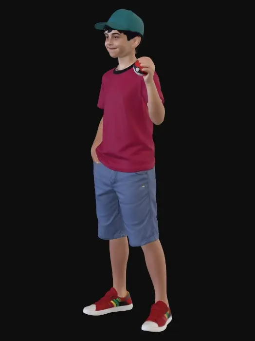 3D model for Pokémon Trainer Boy