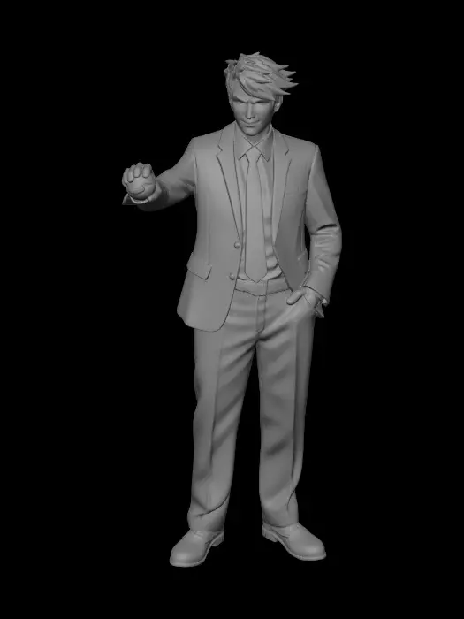 3D model for Pokémon Trainer in a Green Suit