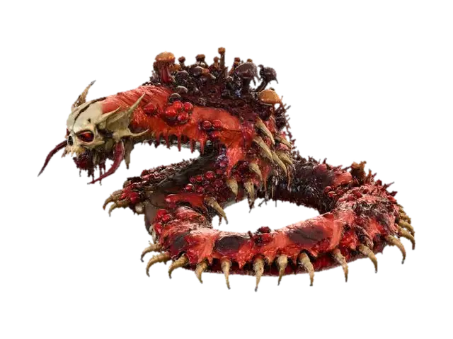 fungal demon centipede 3D model, vytvořený pomocí AI