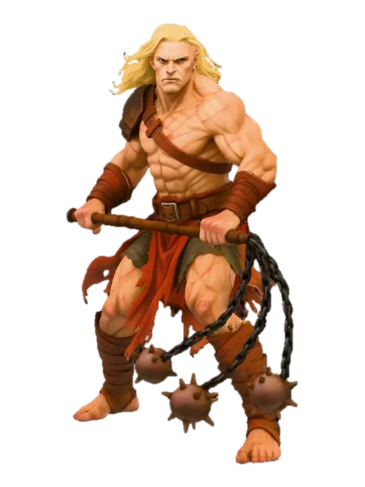 Warrior's Resolve - Flail 3D model, vytvořený pomocí AI