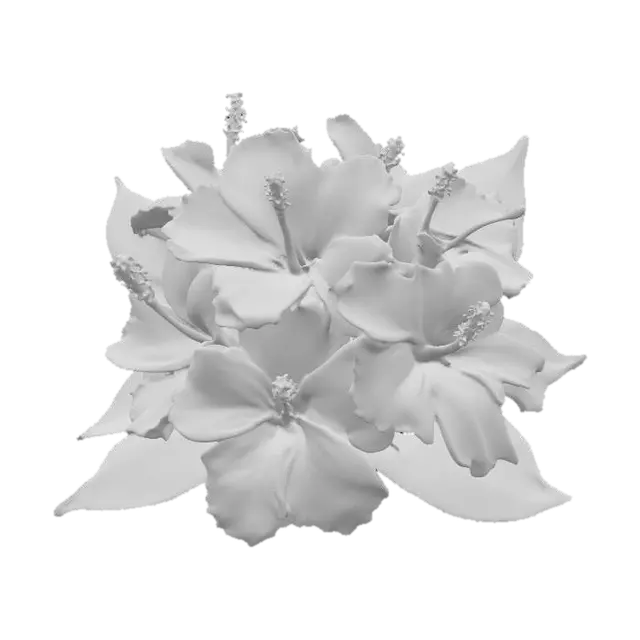 3D model for High resolution bunch of tropical flowers