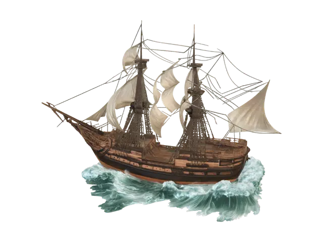 Caravel on the World Map - Worldmap-3D-modell, genererad av AI