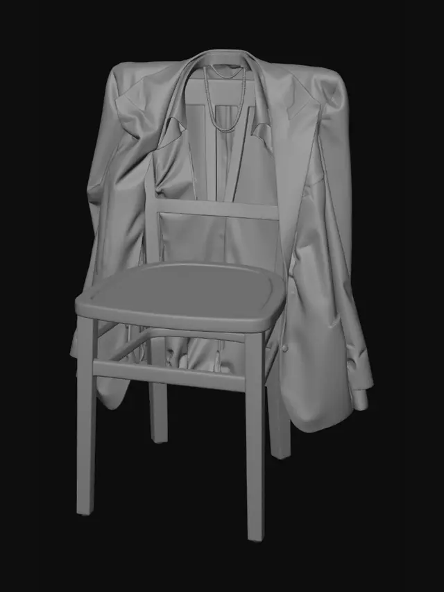 3D model for Suit on a Chair