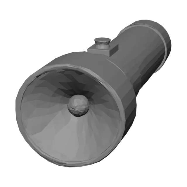 3D model for Weathered Tactical Flashlight