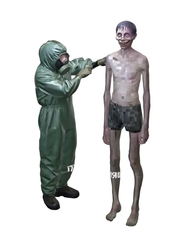 3D model for Hazmat vs Pixel Zombie