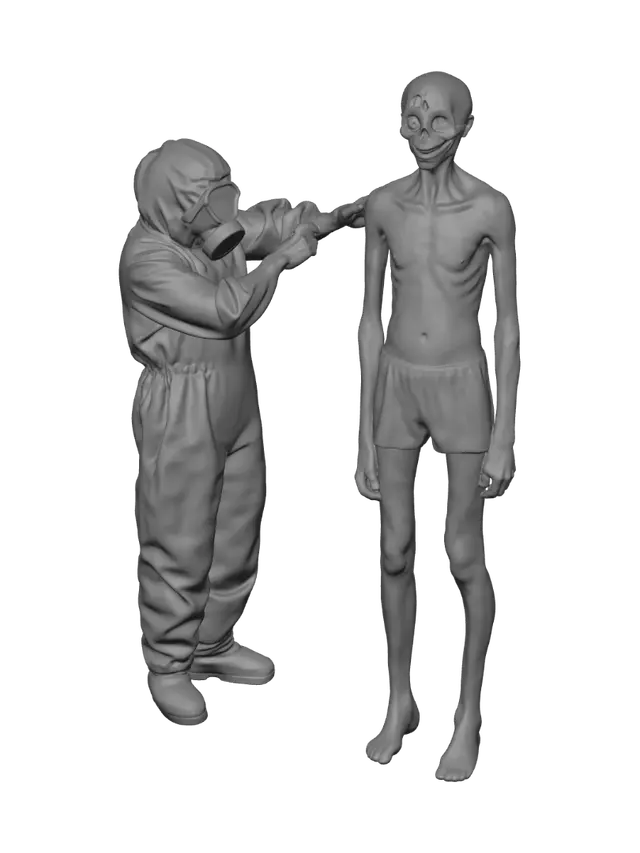 3D model for Hazmat vs Pixel Zombie
