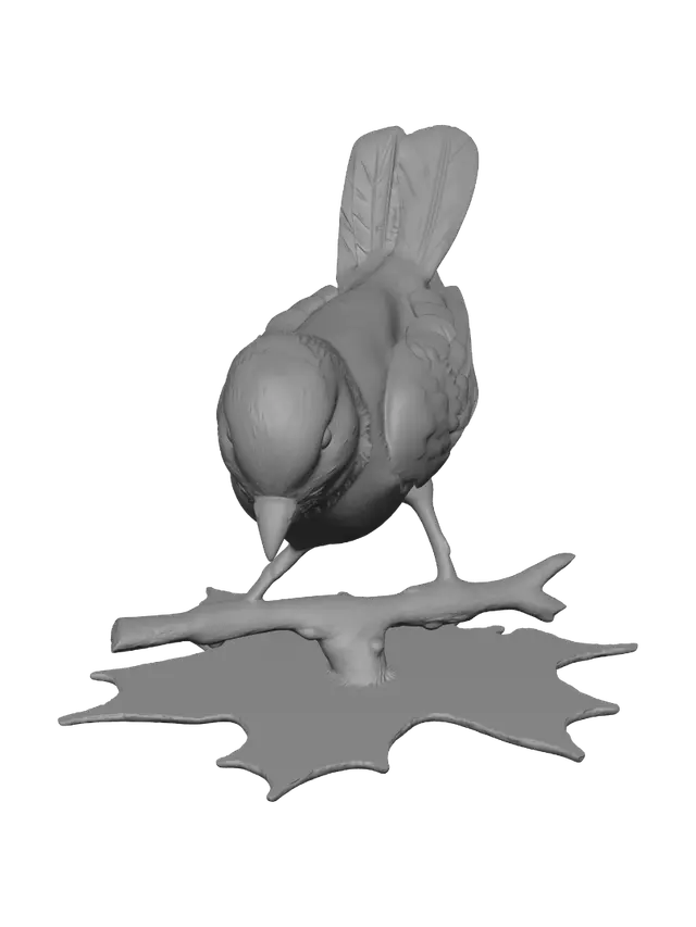 3D model for Rusty Bird on a Branch