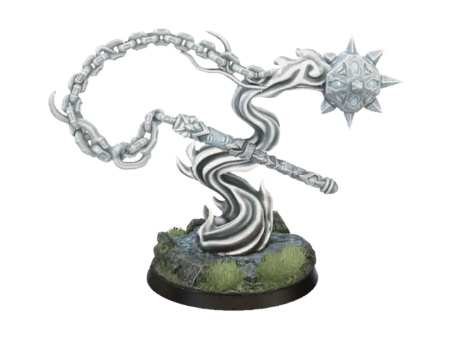 Spiritual Weapon Flail 3D model, vytvořený pomocí AI