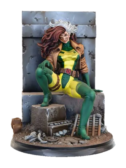 Rogue - Xmen 3D model, vytvořený pomocí AI