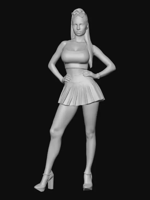 3D model for In Front of the White Supercar
