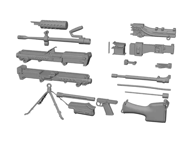 3D model for Rifle disassembly diagram