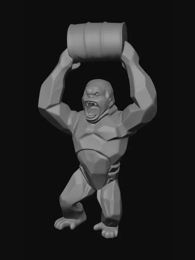 3D model for Barrel-Bearing Gorilla