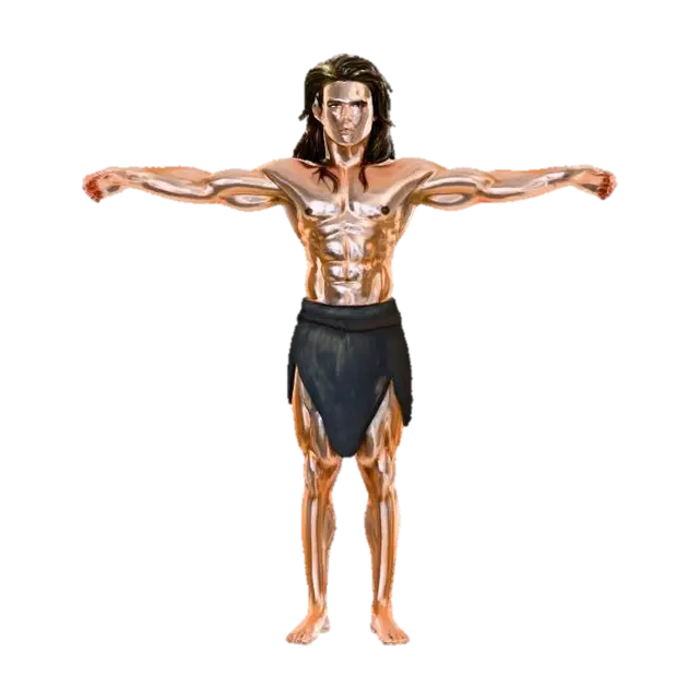 Tarzan (ERB Archetype) 3D model, vytvořený pomocí AI