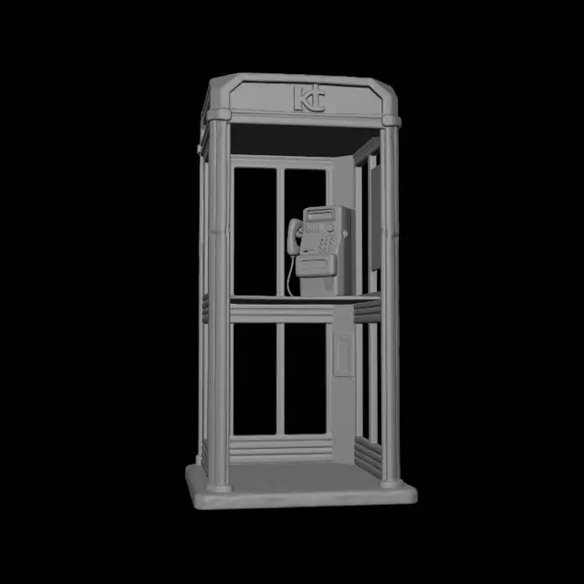 3D model for Korean Payphone Booth