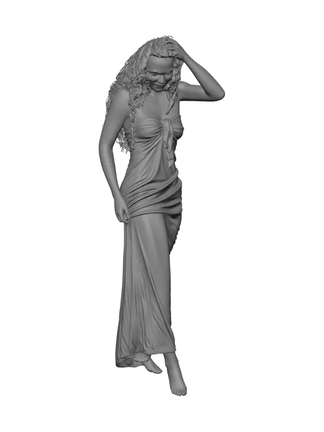 3D model for Barefoot on River Rocks