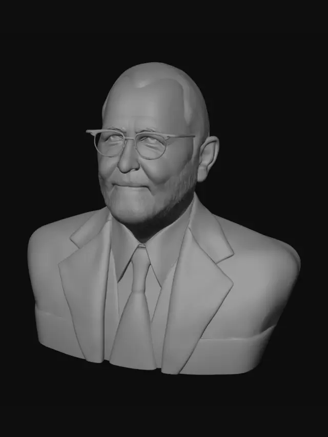 3D model for Portrait of an Older Gentleman in a Suit
