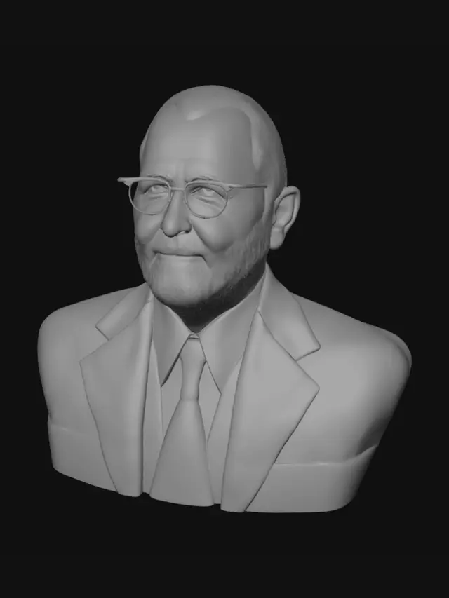 3D model for Portrait of an Older Gentleman in a Suit