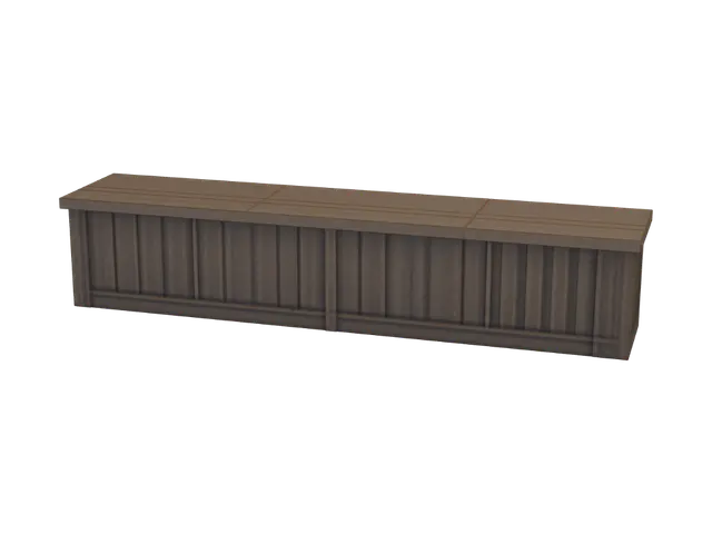 Bench - Benches 3D model, vytvořený pomocí AI