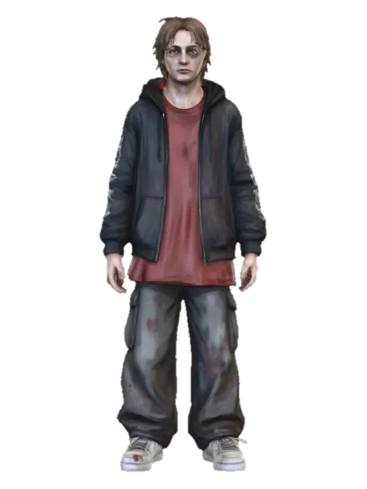 Weary Survivor - Baggy 3D model, vytvořený pomocí AI