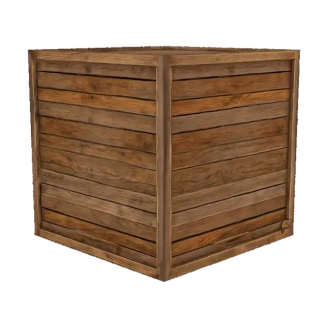 Wooden Crate - Cube 3D model, vytvořený pomocí AI