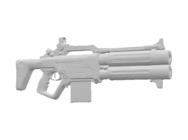 3D model for Dual-Barrel Tactical Launcher, #PBR#