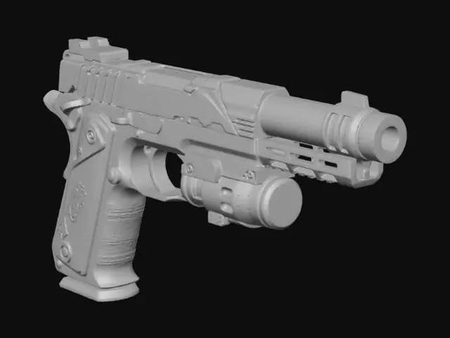 3D model for hand cannon Sidearm