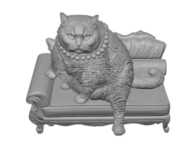 3D model for Regal Red-Beaded Cat