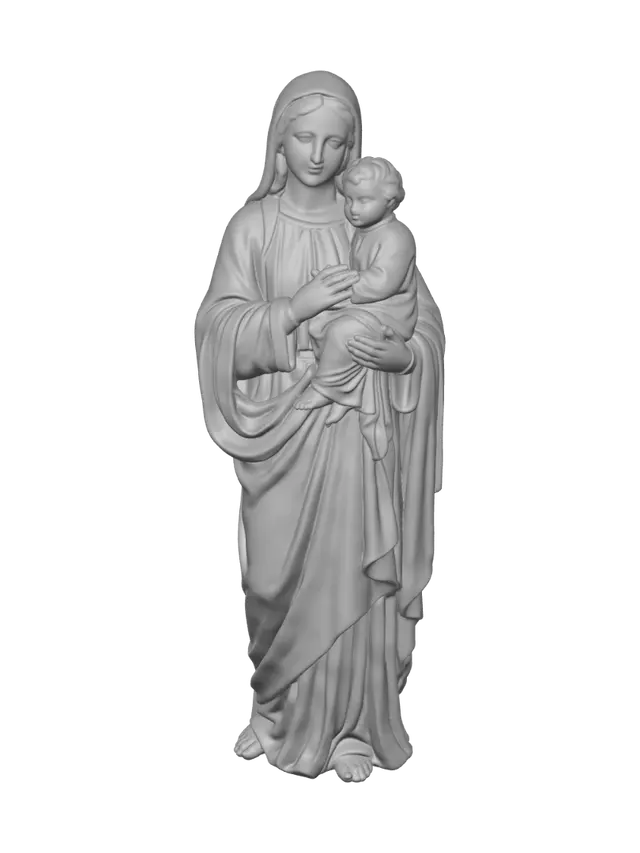 3D model for Madonna and Child Statue